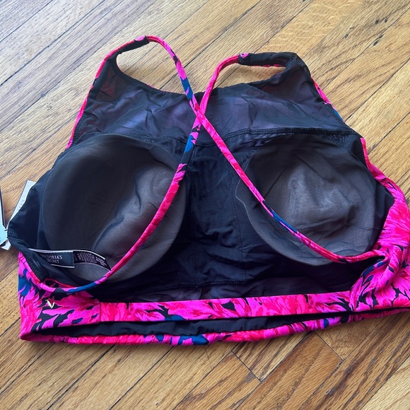 Victoria's Secret Pink/Purple Floral Medium Support Sports Bra - Picture 2 of 4